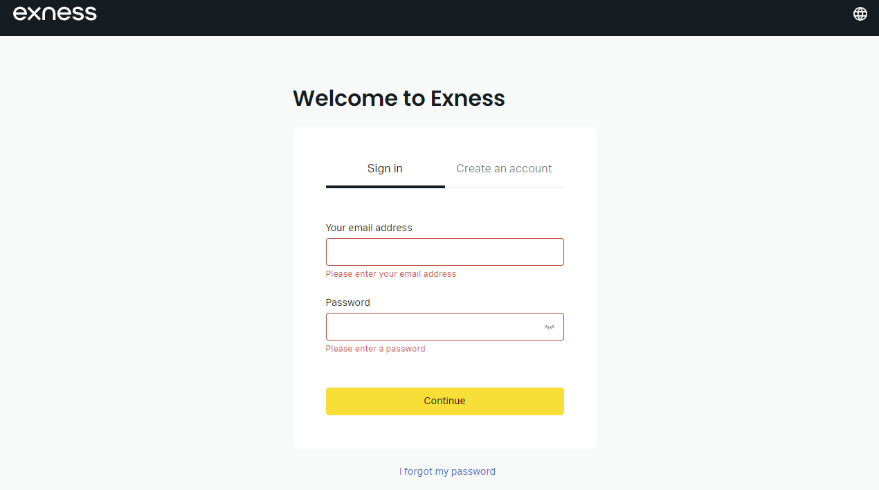 Exness Login India | Official Page